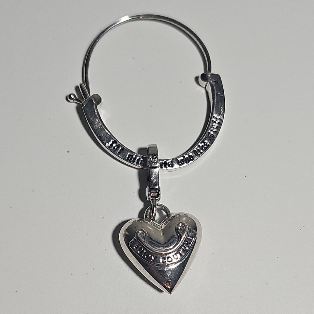Juicy Couture Silver Charm Holder With Heart Charm